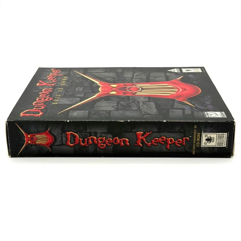 Dungeon Keeper PC Big Box Game 1997 Bullfrog EA Manual Reference Card CIB